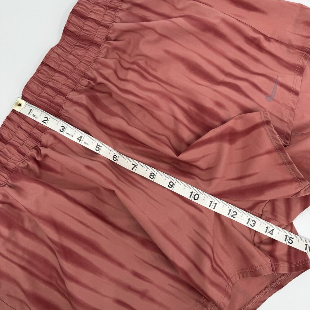 Nike One Dri-FIT High-Waisted 3" Brief-Lined Printed Shorts Canyon Pink Sz Large - Picture 12 of 13